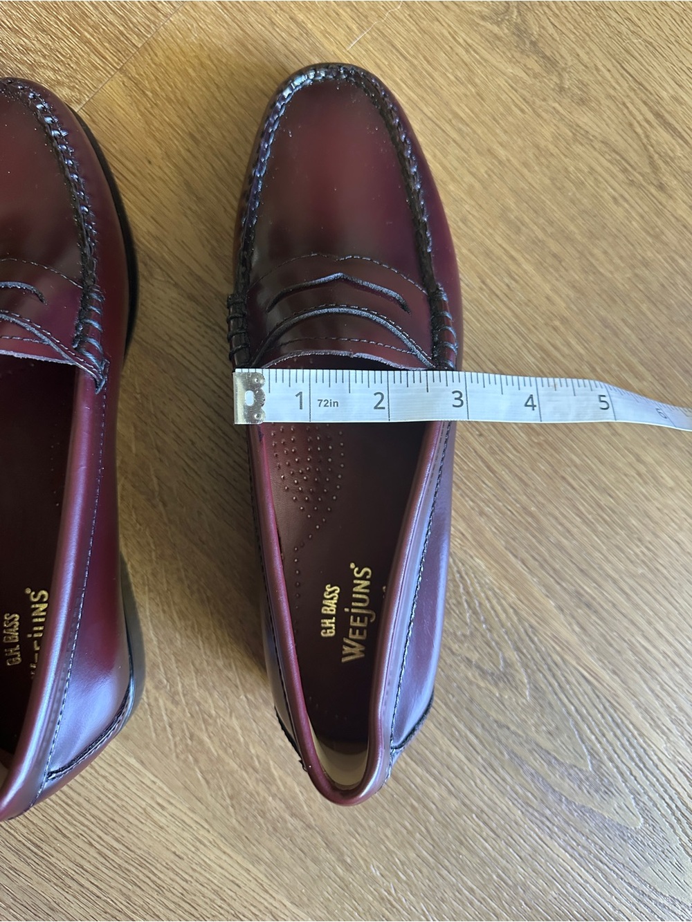 G.H. Bass Weejuns Whitney Penny Loafers Burgundy Cordovan Leather Women’s Size 6 - Picture 5 of 6